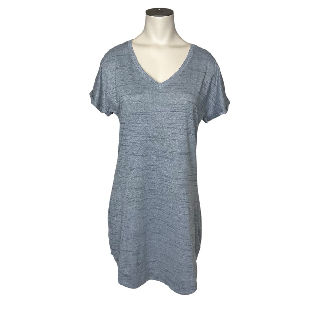 KUHL sz Small V Neck Dress Short Sleeves Sporty Gray